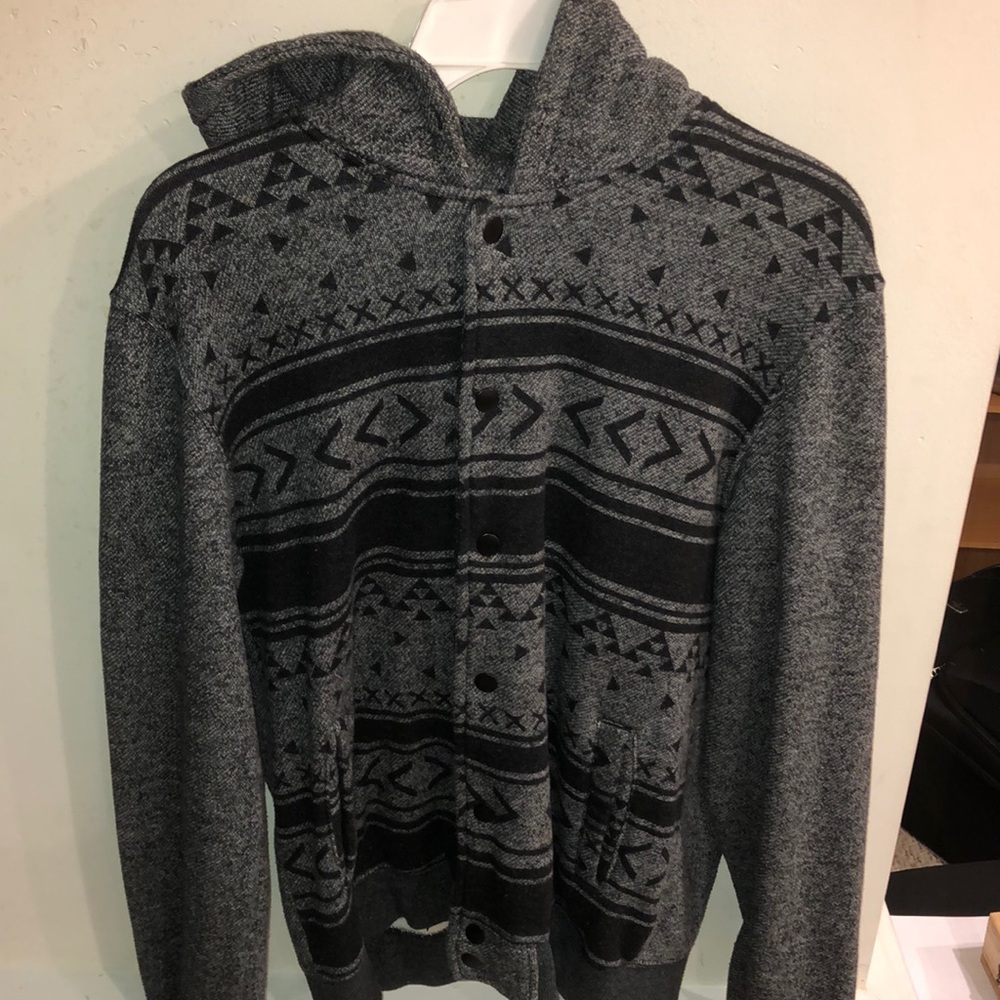 On the Byas Men’s Tribal Hooded Cardigan